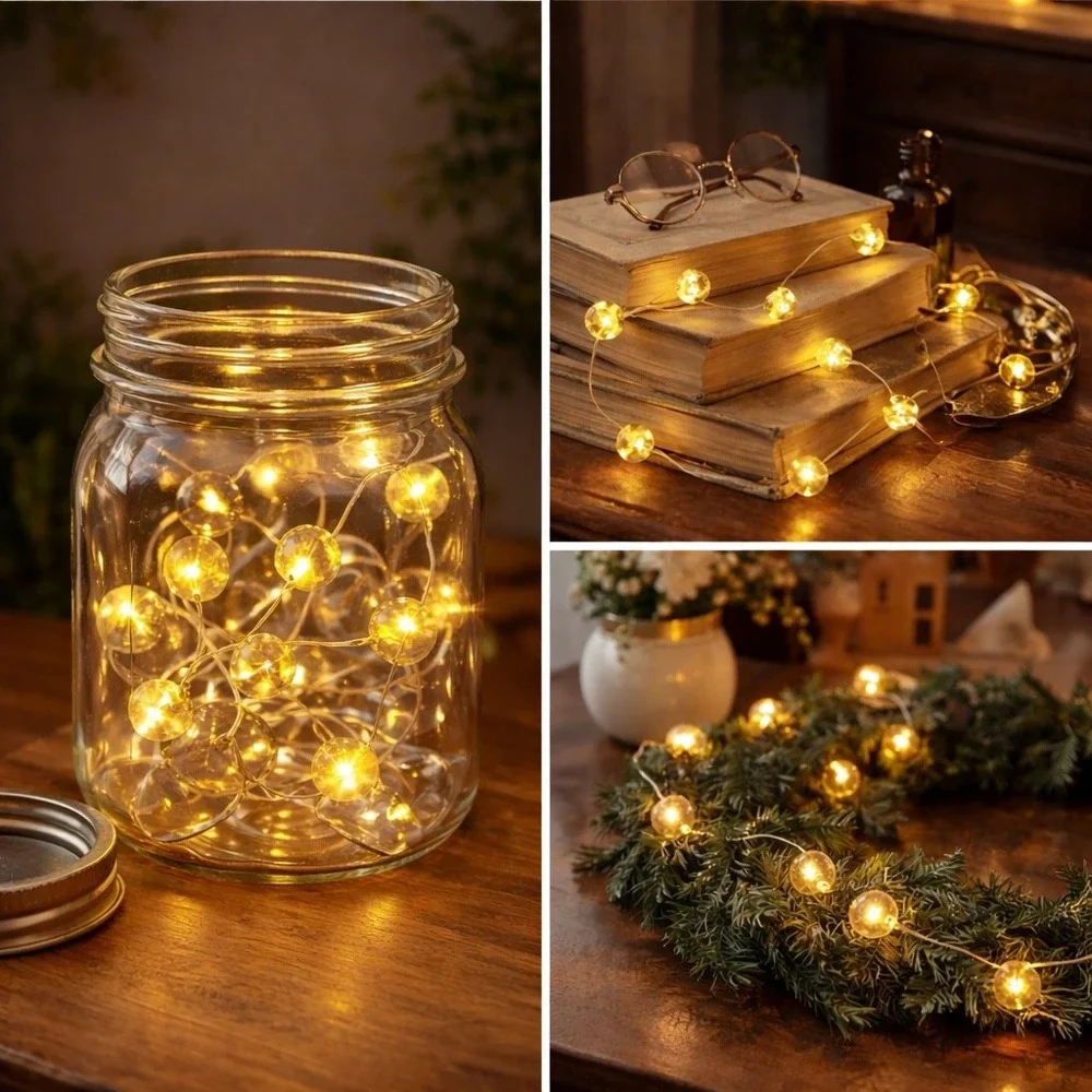 Battery Operated Timer‎ LED Lights for Home Decor, Shelves, Jars & Centerpieces